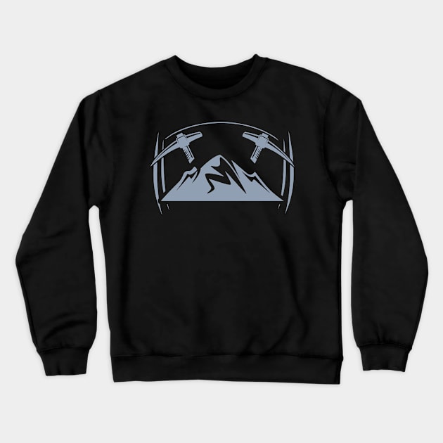 Miner mining mountaineer mountain motif Crewneck Sweatshirt by HBfunshirts